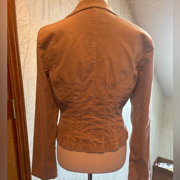 Vintage Y2K Cotton Velvet Fitted F.A.N.G Blazer Jacket Sz XL Lined Satin - Picture 10 of 16